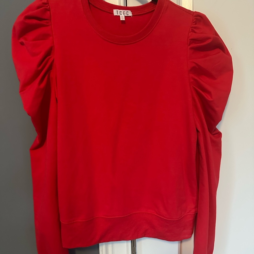 UGA, NC State, Ohio State, etc. Red Puff-Sleeve Women's Top